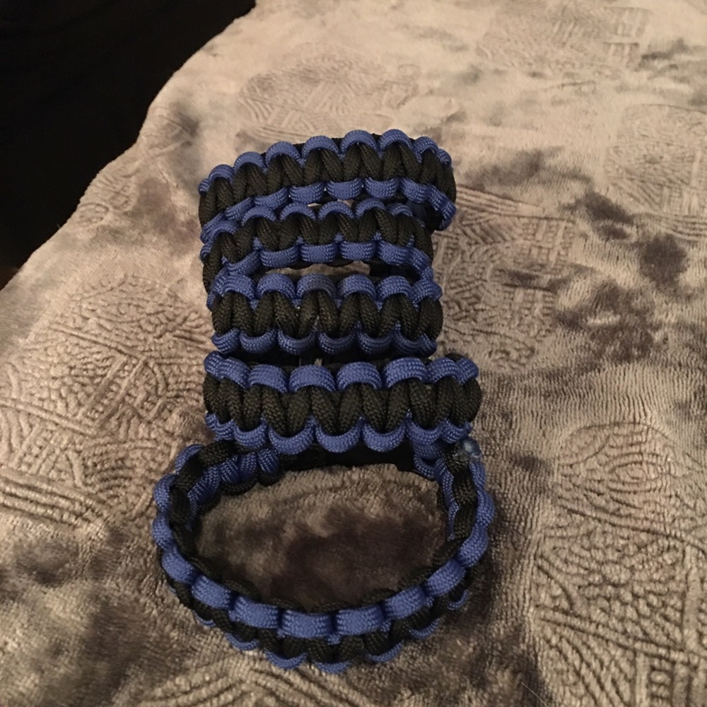 Police thin blue line paracord bracelets
